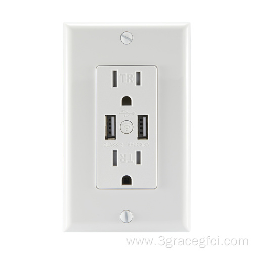Type C USB wall outlet Receptacle Fast Charger
